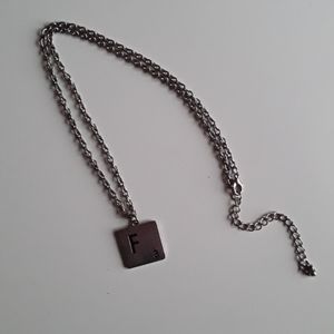 Scrabble Piece F Necklace